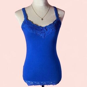 Vintage Y2K Abercrombie & Fitch blue lace camisole tank top